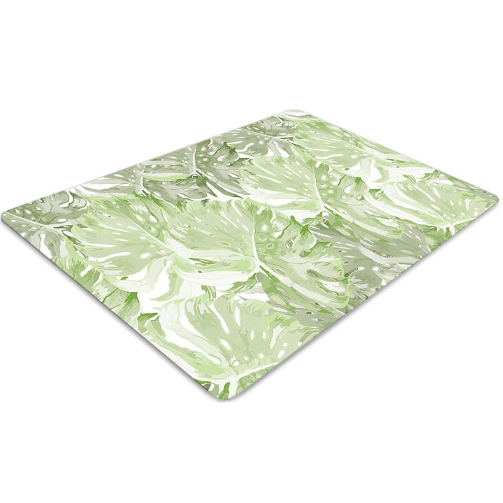 Covor PVC. Tulup. Vinil. Dreptunghi. Monstera. Verde. 100 cm x 70 cm. 010250310010100012219