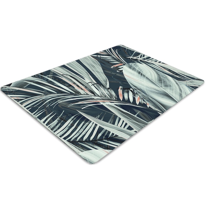 Covor PVC. Tulup. Vinil. Dreptunghi. Frunze exotice. Verde. 140 cm x 100 cm. 010250310030100031326