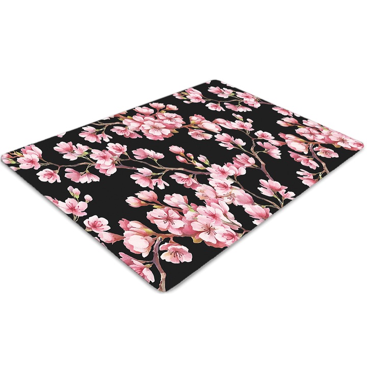 Covor PVC. Tulup. Vinil. Dreptunghi. Flori de cires. Roz. 100 cm x 70 cm. 010250310010100030579