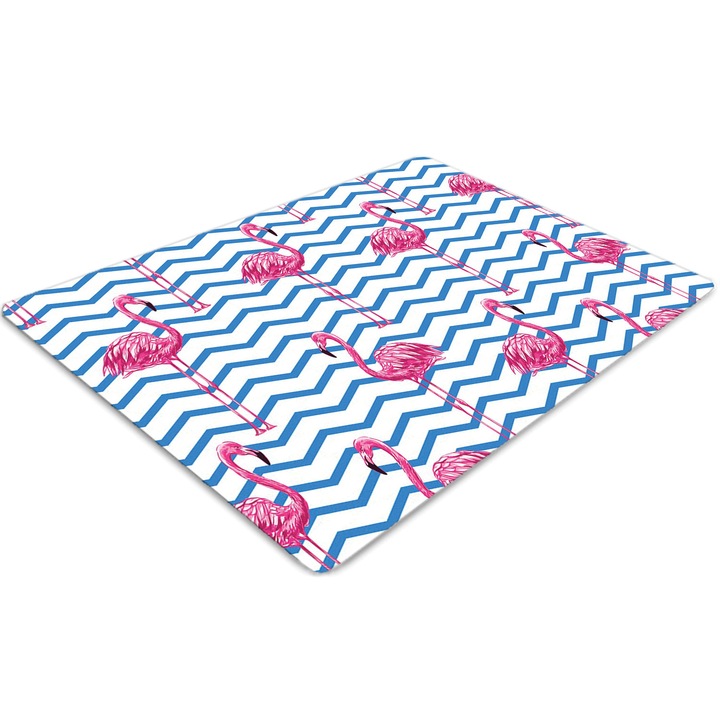 Covor pentru scaun de birou, PVC, flamingo, Verde, 140 cm x 100 cm, 010250310030100030855