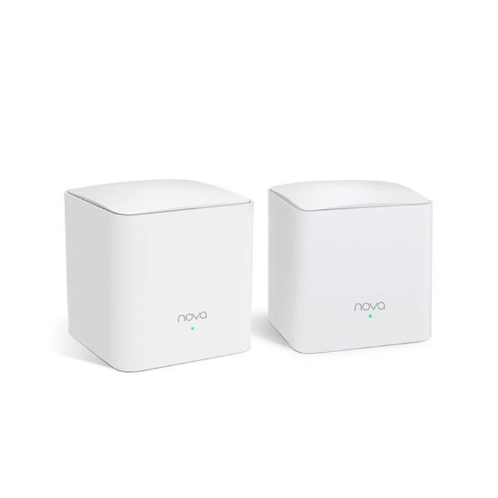 Tenda| MW5c(2-pack) | Sistem Mesh Nova | 802.11ac | AC1200 | Porturi 1 WAN, 1 LAN Gigabit pt fiecare unitate | Antene 2 interne 3dbi| Acoperire max 300mp | Gaming & Streaming | 4k, Cloud managed | Alb