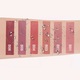 Set 6 rujuri lichide Linovit, Mate, Rezistente la transfer, Waterproof, 6 X 2.5 ml, Rose / Nude
