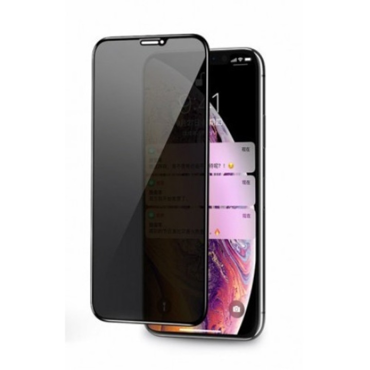 Folie sticla securizata Flippy compatibila cu Xiaomi 11T / 11T Pro, Full Glue, Privacy, Negru
