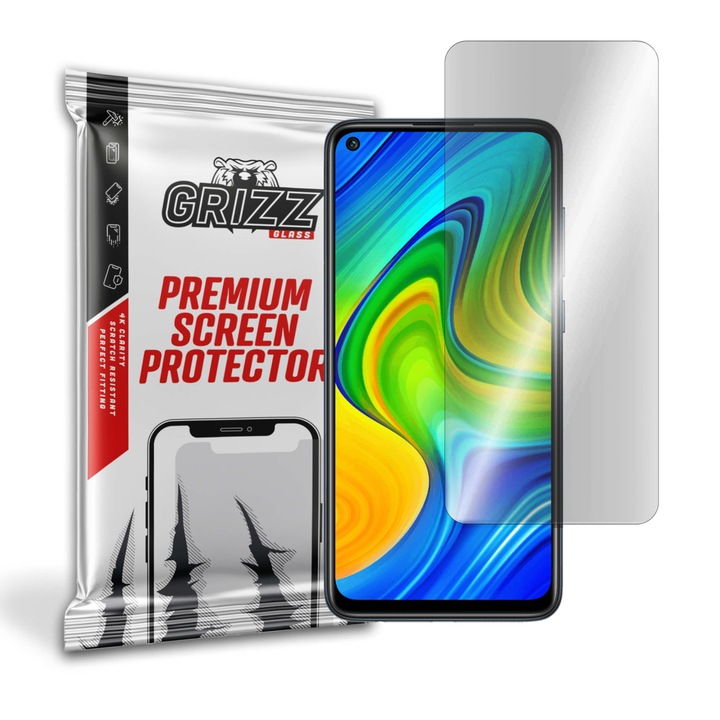 Folie mata de protectie GrizzGlass PaperScreen, pentru Xiaomi Redmi Note 9, Transparent