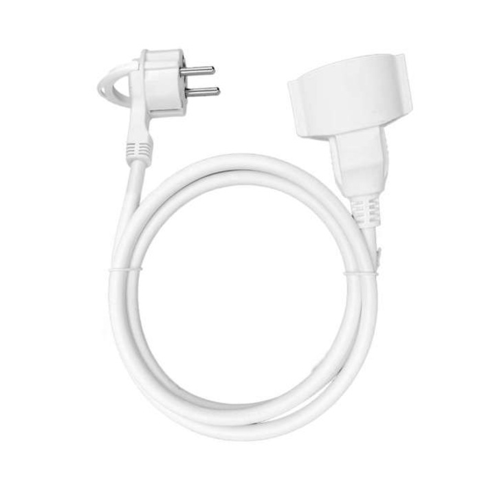 Удължител с шуко гнездо Orno, PVC, 2 пина, 230 VAC/16 A, 1.5 м, Бял