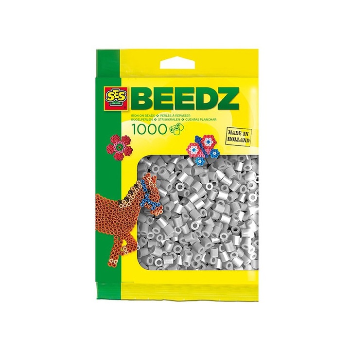 Vasalható gyöngy 1000 darabos - szürke