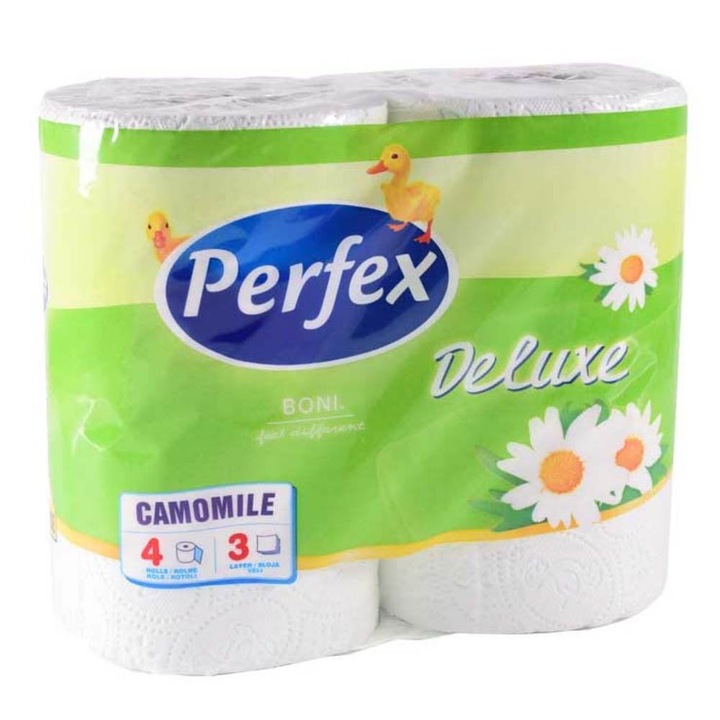 Perfex Deluxe WC-zsepi kamilla illattal, 3 réteg, 4 tekercs/Bax