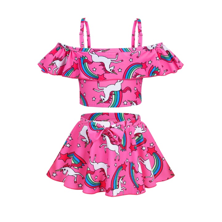 Costum de baie pentru fete Unicorn, Party Chili®, Poliamida/Elastan