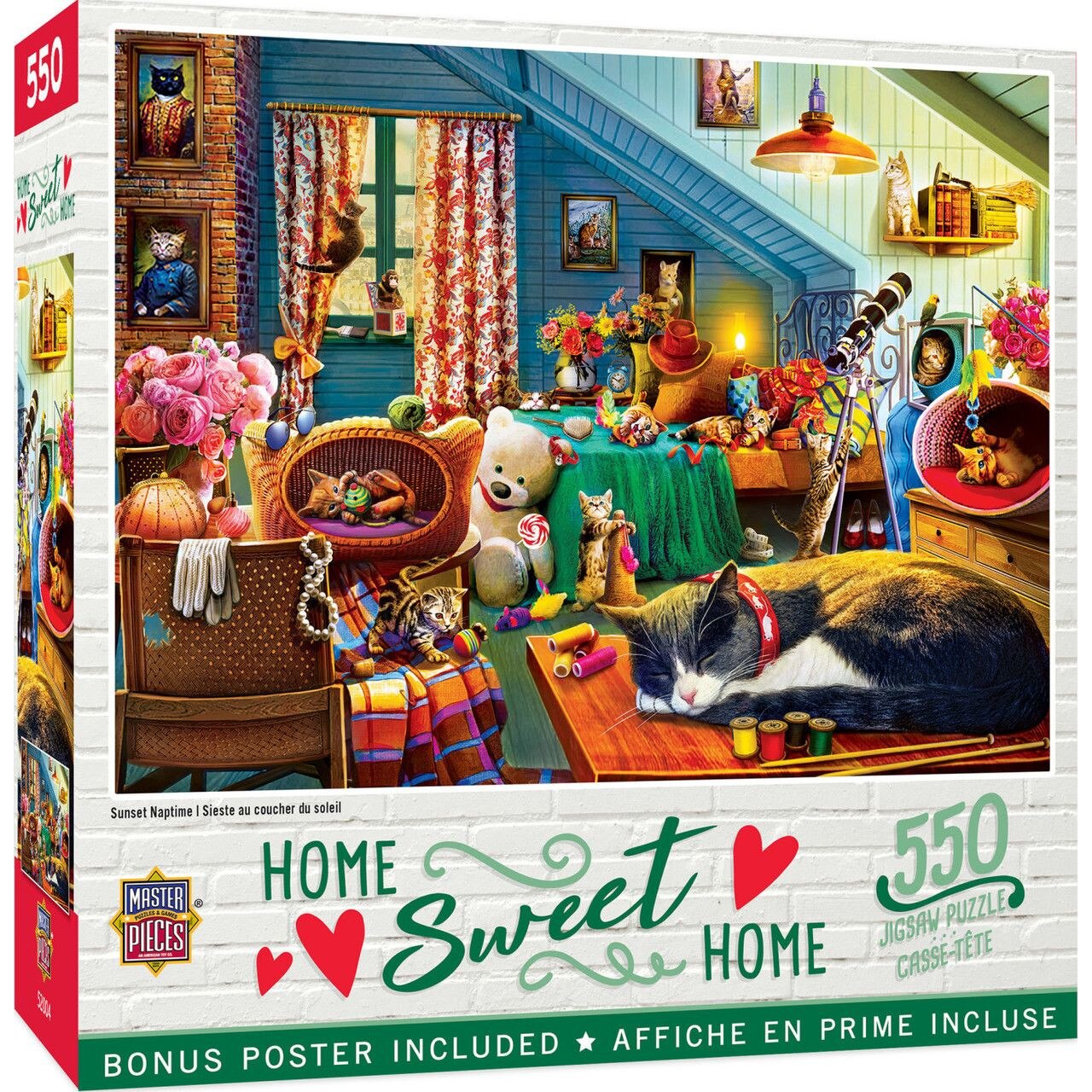 Puzzle Master Pieces 550 de piese - Somnul pisicii - eMAG.ro