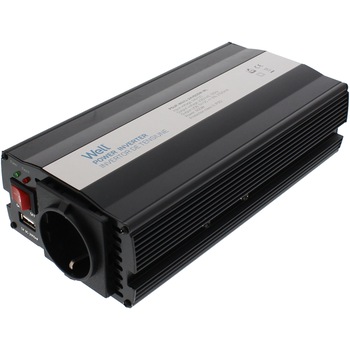 Invertor de tensiune cu usb Well, 24V - 220V, 600W Invertor de tensiune cu usb Well, 24V - 220V, 600W