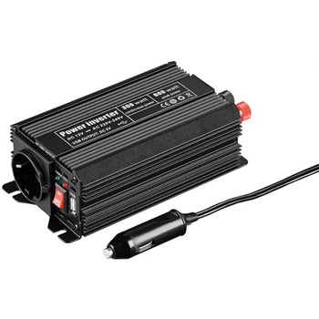 Invertor de tensiune Goobay, 12V DC-230V AC, 300W, unda sinus modulat Invertor de tensiune Goobay, 12V DC-230V AC, 300W, unda sinus modulat