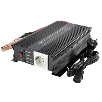 Invertor de tensiune HQ, 24V-230V, 600W, incarcator de baterie incorporat, SCHUCO Invertor de tensiune HQ, 24V-230V, 600W, incarcator de baterie incorporat, SCHUCO
