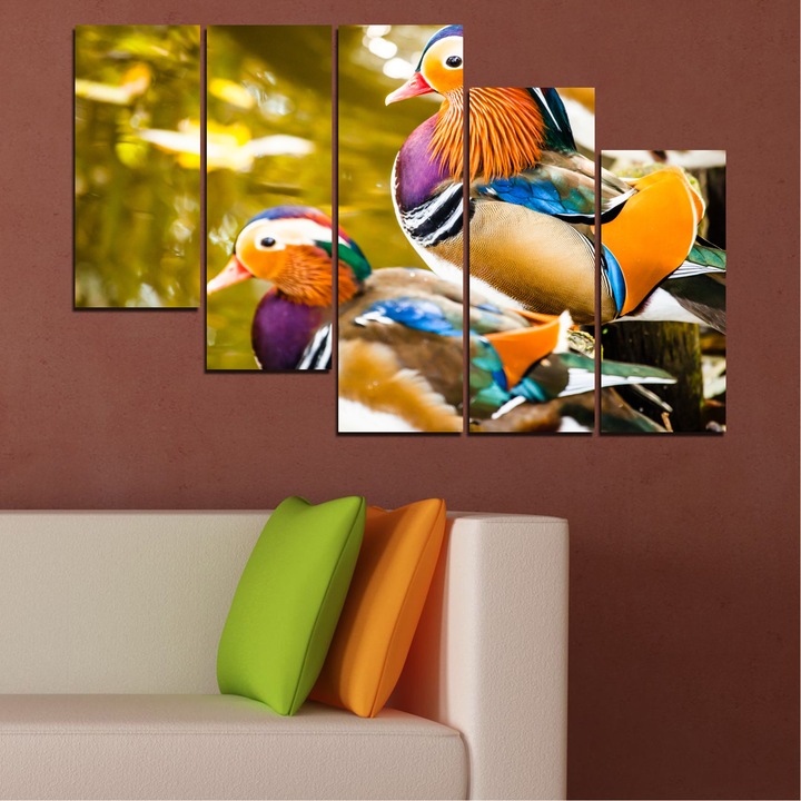 Декоративни панели Vivid Home от 5 части, Фън шуй, PVC, 110x65 см, 7-ма Форма №0192