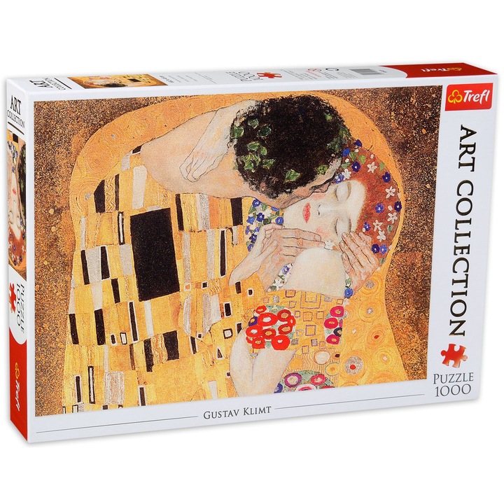 Puzzle Trefl de 1000 piese - Sarutul, Gustav Klimt