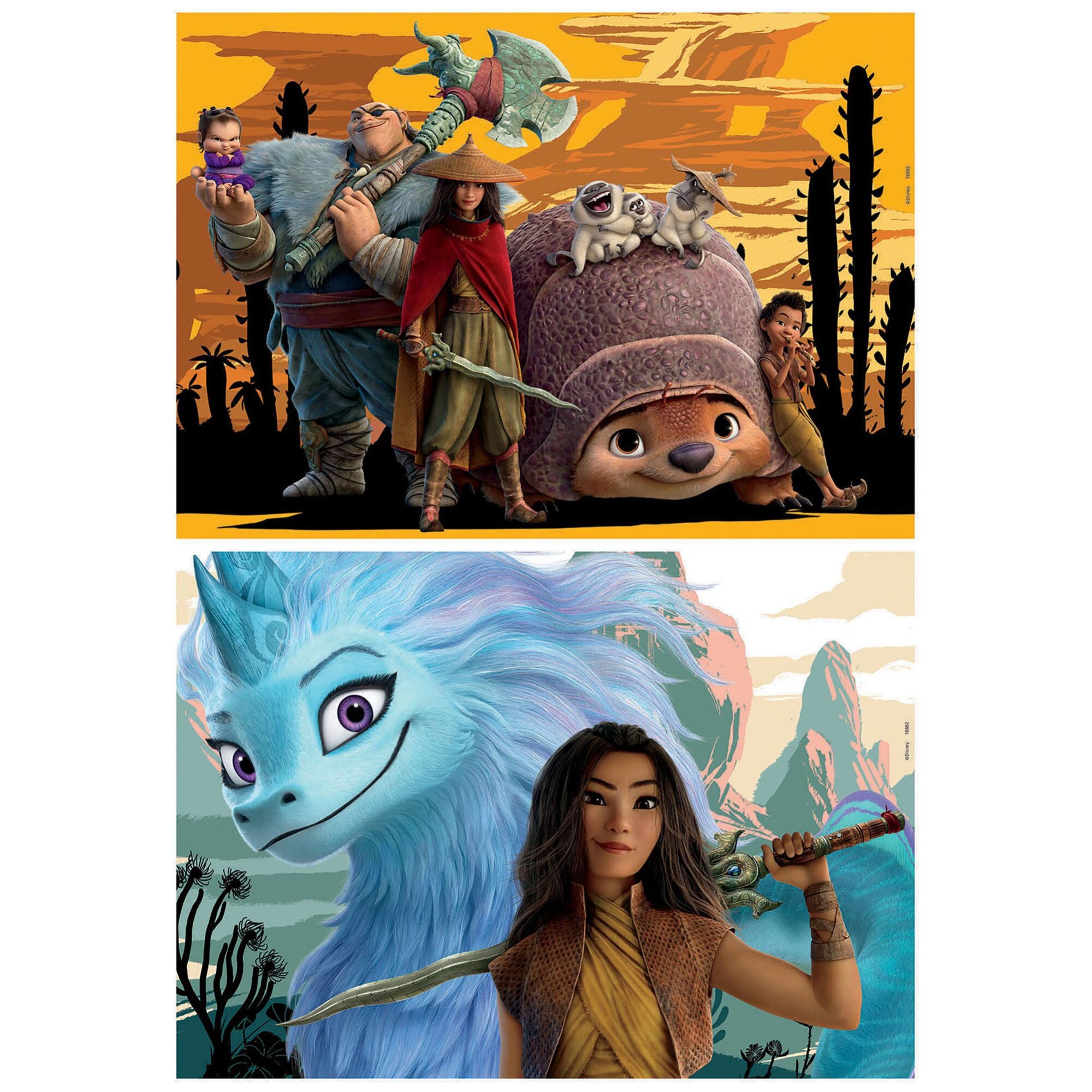 Puzzle Educa 2 in 1 - Raya si ultimul dragon - eMAG.ro