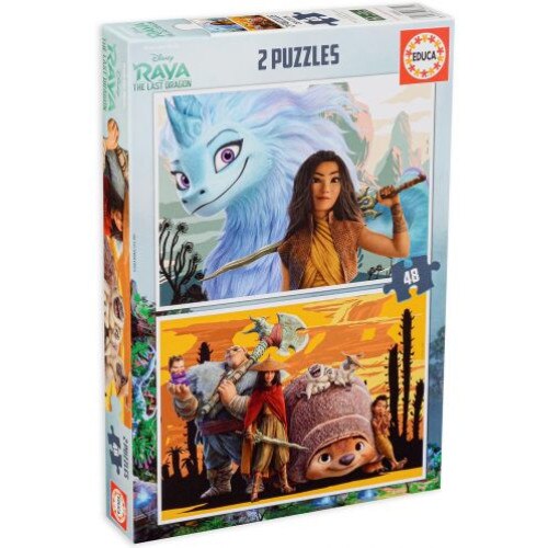 Puzzle Educa 2 in 1 - Raya si ultimul dragon - eMAG.ro