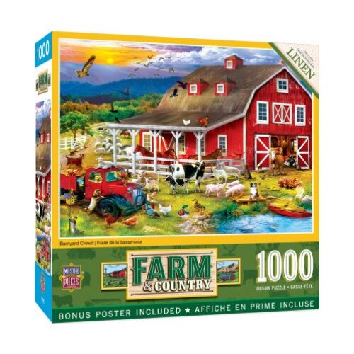 Puzzle de 1000 de piese Master Pieces - Ziua la ferma - eMAG.ro