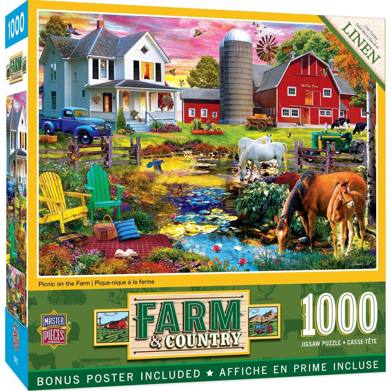 Puzzle de 1000 de piese Master Pieces - Picnic la ferma - eMAG.ro
