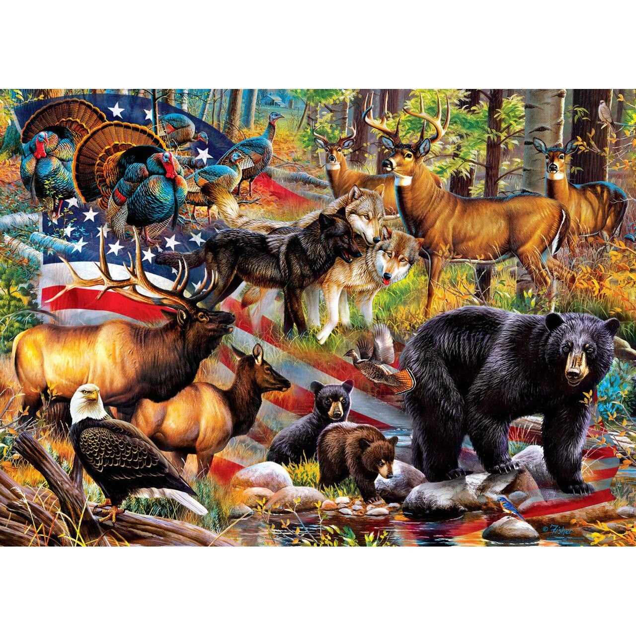Puzzle de 1000 de piese Master Pieces - Animal Land - eMAG.ro