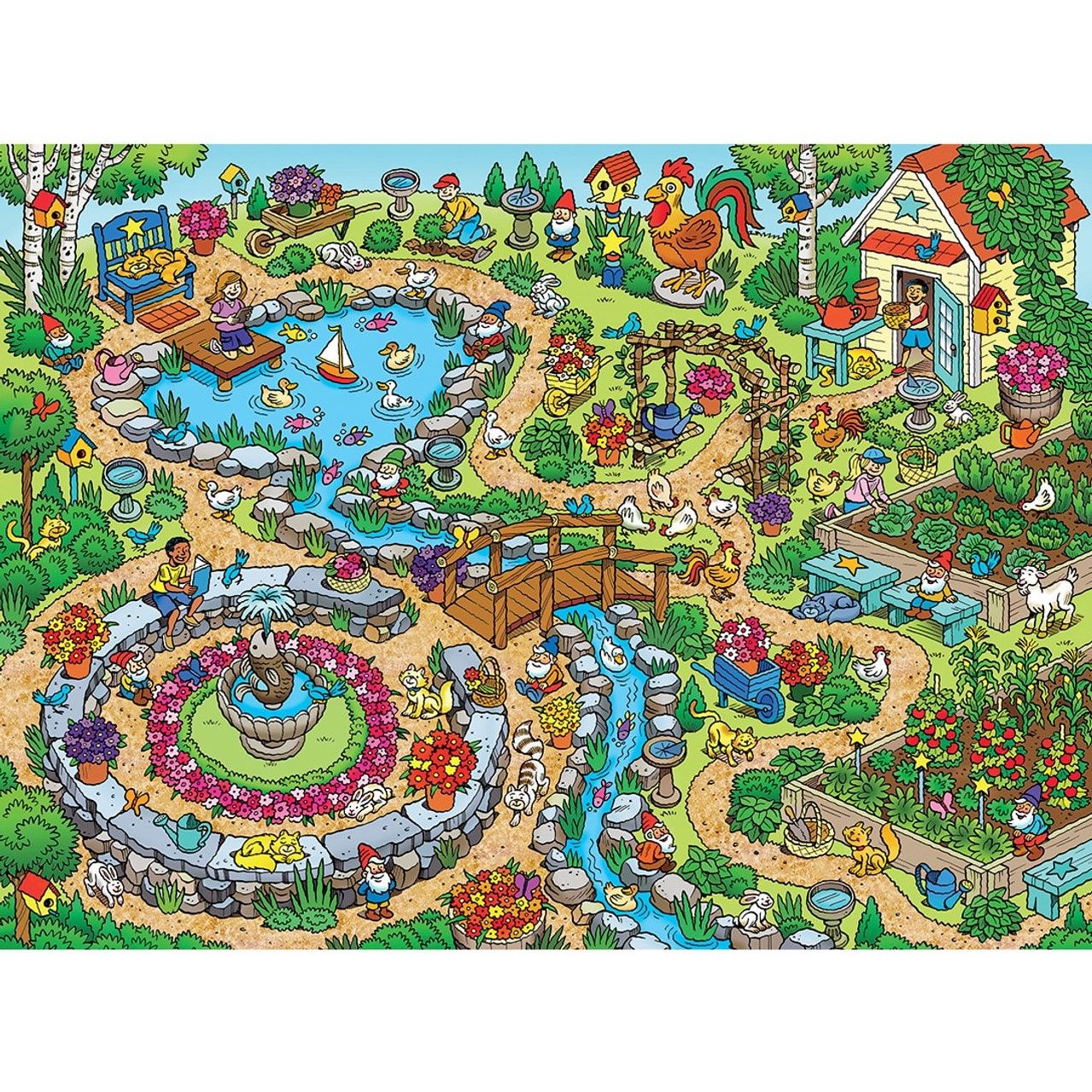 Puzzle Master Pieces din 101 XXL de piese - Gradina - eMAG.ro