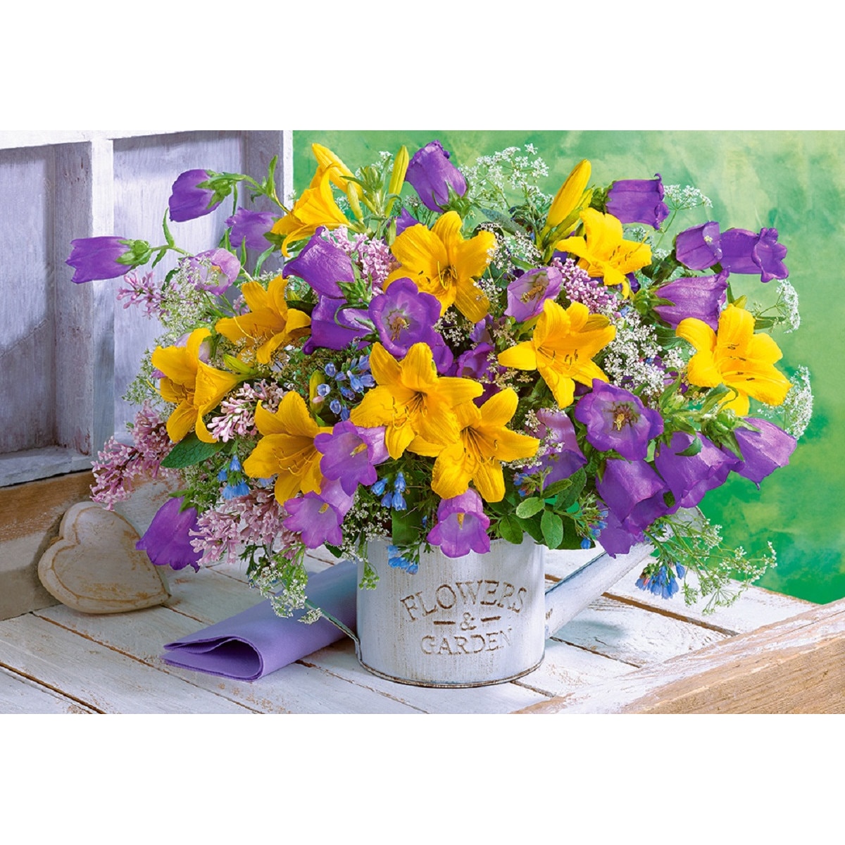 Puzzle 1000. Bouquet of Lilies and Bellflowers - eMAG.ro