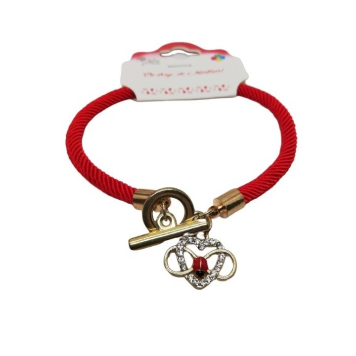 Martisor Bratara Aurie Leski V7 Inimioara