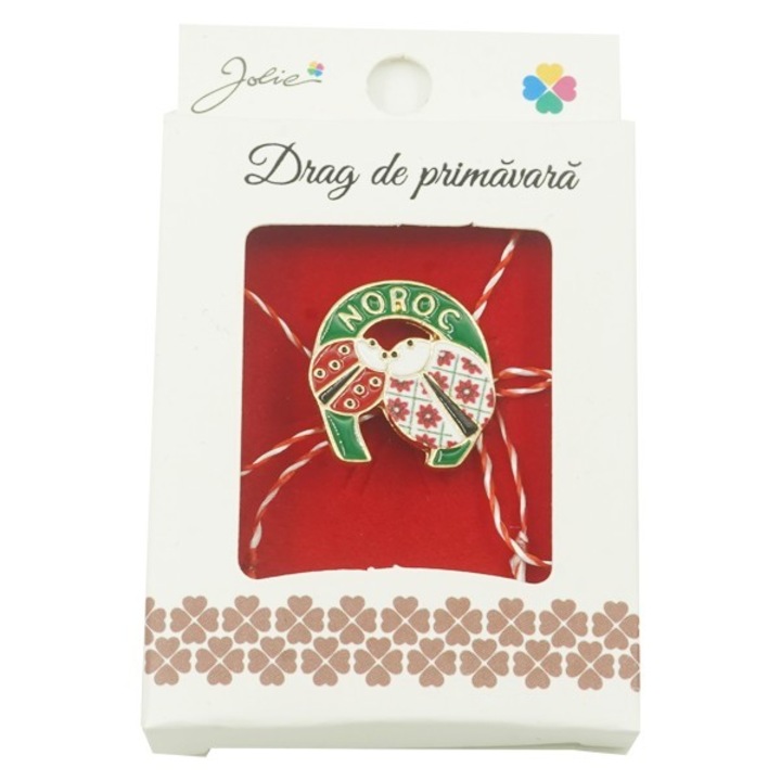 Малка брошка в кутия Jolie Две калинки в подкова (Късмет), 3x4 см - eMAG.bg