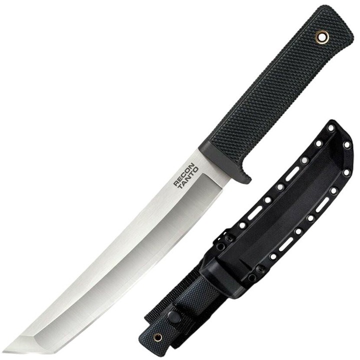 Комплект нож и кания, Recon Tanto, Cold Steel, Стомана, 299 мм, Черен