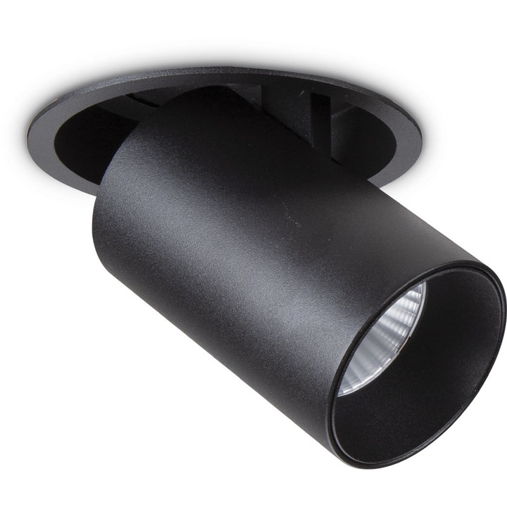 Süllyesztett spot, IDEAL LUX, Alumínium, LED, 12W, 3000k, Fekete