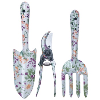 Mini unelte gradina Evotools, design floral, 3 buc/set Mini unelte gradina Evotools, design floral, 3 buc/set