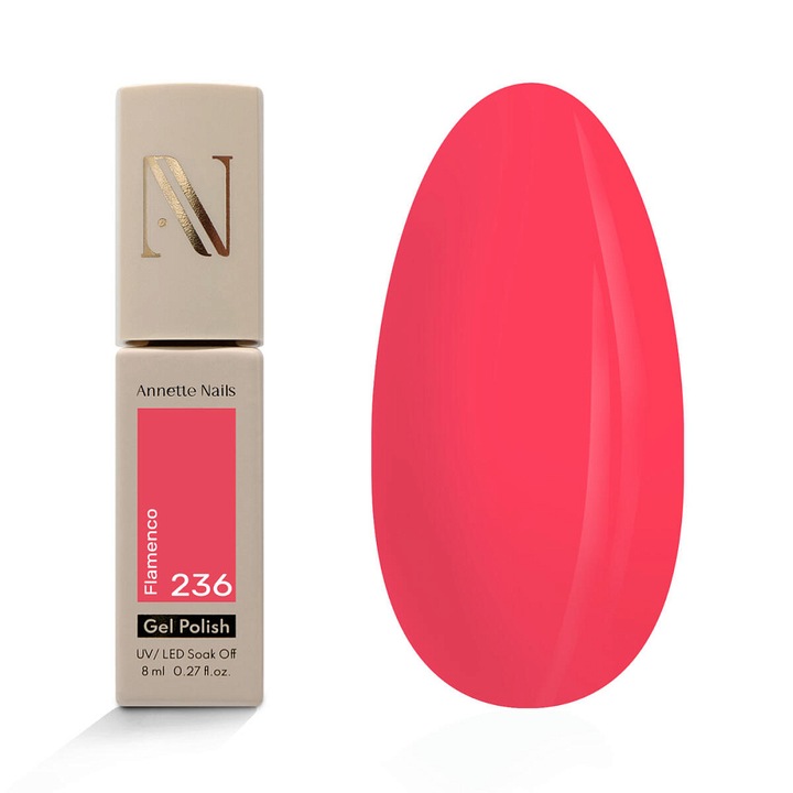 Oja Semi AnnetteNails Dancebreak Flamenco 236, 8ml, Rosu