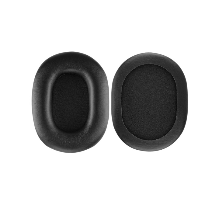 2 db MTP szivacs készlet Sony MDR-7506 / MDR-V6 / MDR-CD900ST fejhallgatóhoz, Over-Ear - fekete, Protein Leather