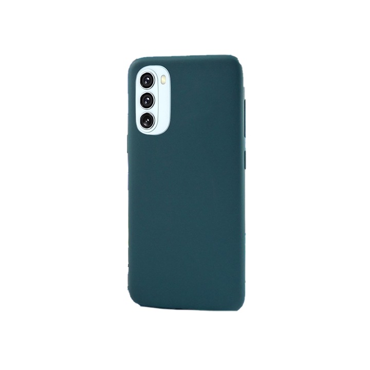 Калъф за телефон G-Tech, Съвместим с Motorola Moto G52, Силиконов TPU, Матов външен вид, Тъмно зелен