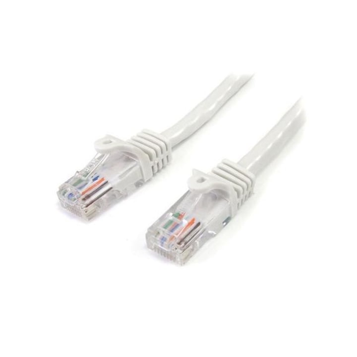 Cablu UTP StarTech 45PAT3MBK, Cat5e, 0.5m Alb