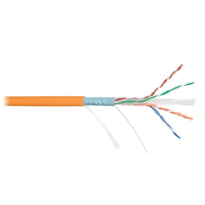 Стенен кабел Nikomax F/UTP, Cat.6, Dca, LSOH, 305m, оранжев (NKL 4240C-OR) (NKL 4240C-OR)