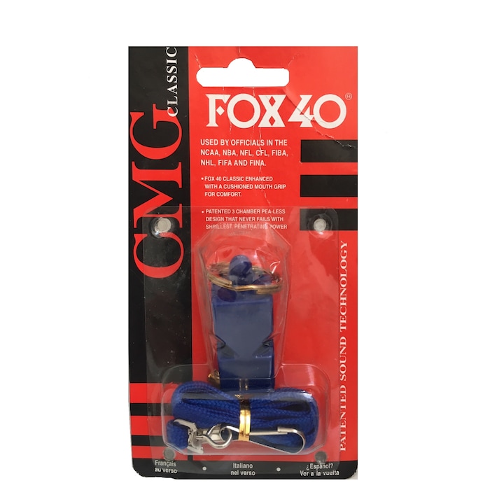 Fluier arbitru, Fox, cu snur