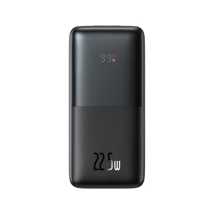 Преносима батерия Baseus Bipow Pro, 10000mAh, 22.5W + USB, 3A, с кабел 0.3m, Черен