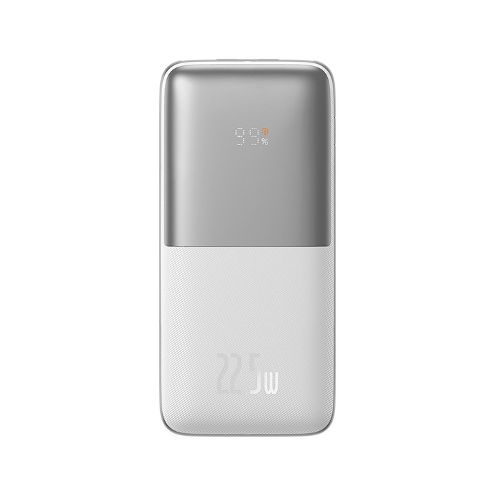Преносима батерия Baseus Bipow Pro, 10000mAh, 22.5W, + USB, 3A, с кабел 0.3m, Бял