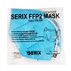 Защитна маска за лице FFP2 SERIX, Синя, 20 броя, Индивидуално опакована