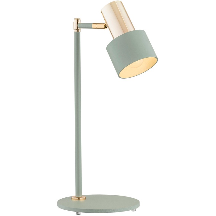 Lampa de birou Argon, Doria, E27, Otel, Verde/Alama