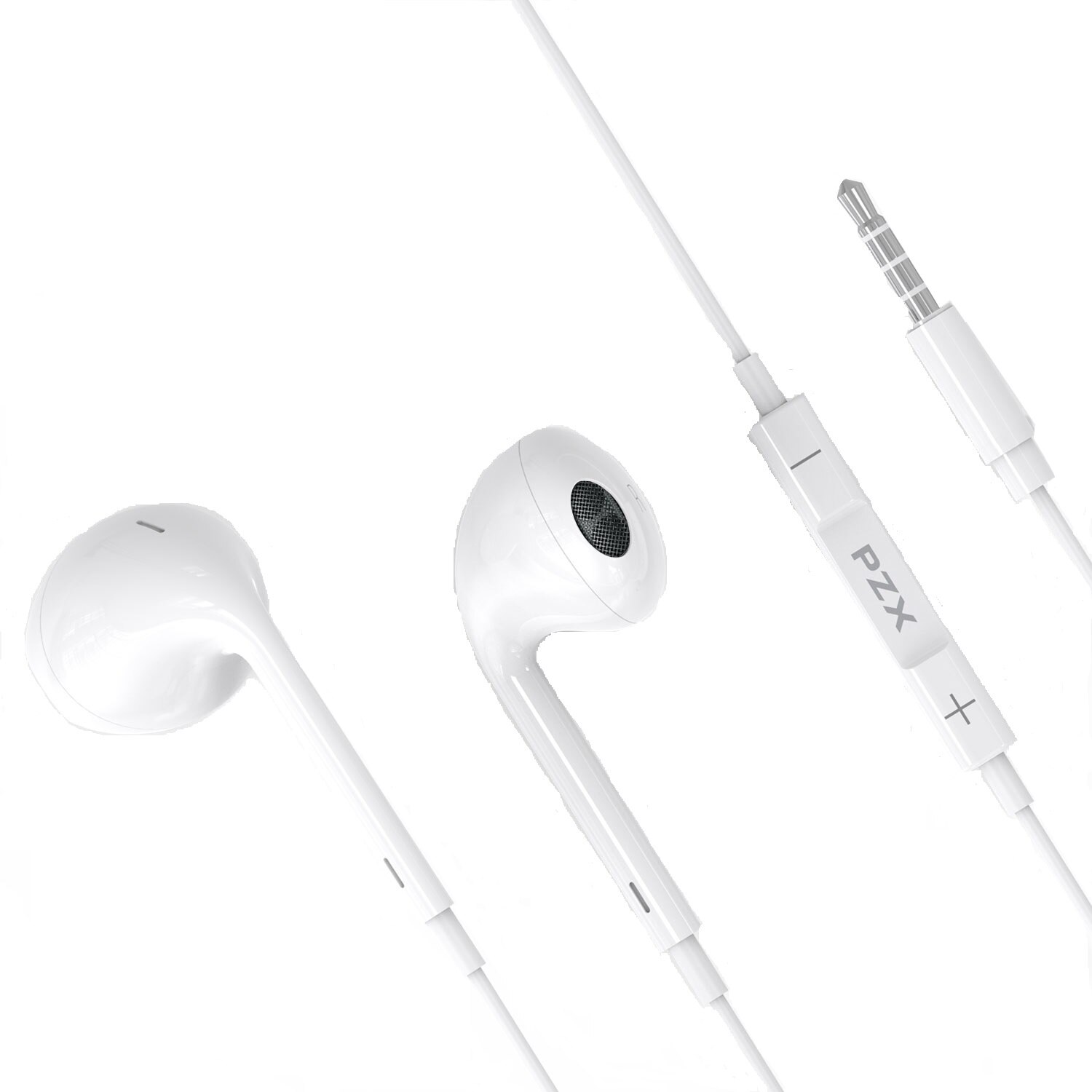 Casti cu microfon PZX, 1565, 3.5 mm, Alb