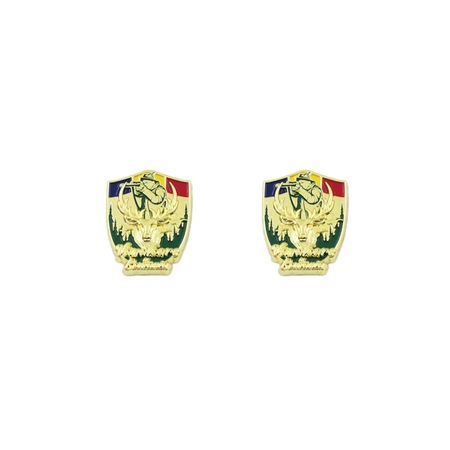 Set de 2 insigne metalice „Vânătoare în România”