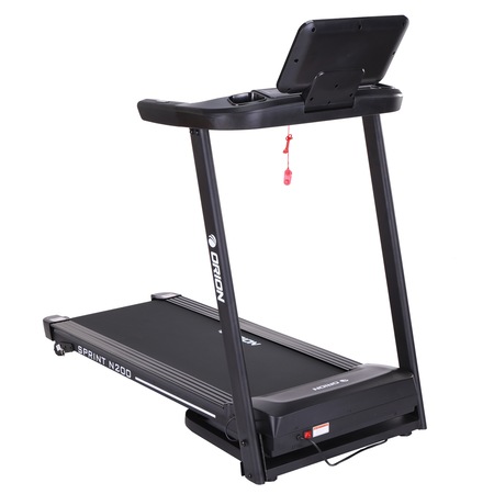 Banda de alergat electrica Orion Sprint N200, bluetooth, Fitshow/Kinomap/Zwift viteza 14 km/h, motor 2 cp, inclinare manuala, greutate suportata 110kg, pliabila