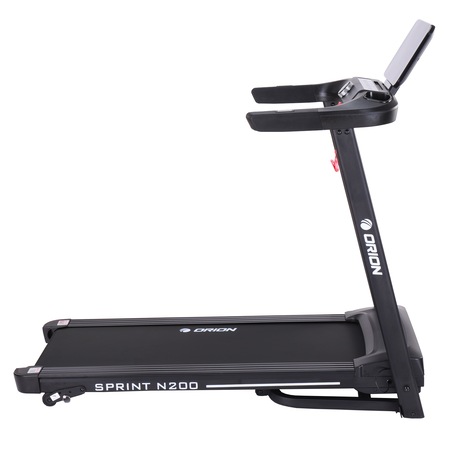 Banda de alergat electrica Orion Sprint N200, bluetooth, Fitshow/Kinomap/Zwift viteza 14 km/h, motor 2 cp, inclinare manuala, greutate suportata 110kg, pliabila