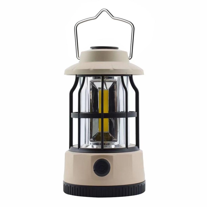 Lanterna de camping, 1200 mAh, Baterie reincarcabila, LED, Alb