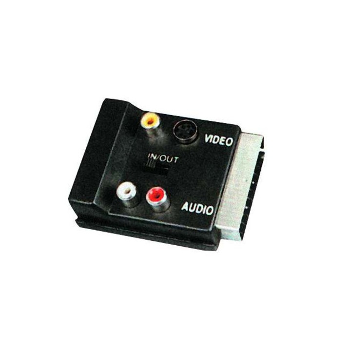 Csatlakozó, RCA csatlakozó, bemeneti-kimeneti kapcsoló, fekete