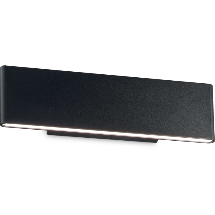 Beltéri LED fali lámpa, IDEAL LUX ASZTAL, Alumínium, 12W, Fekete