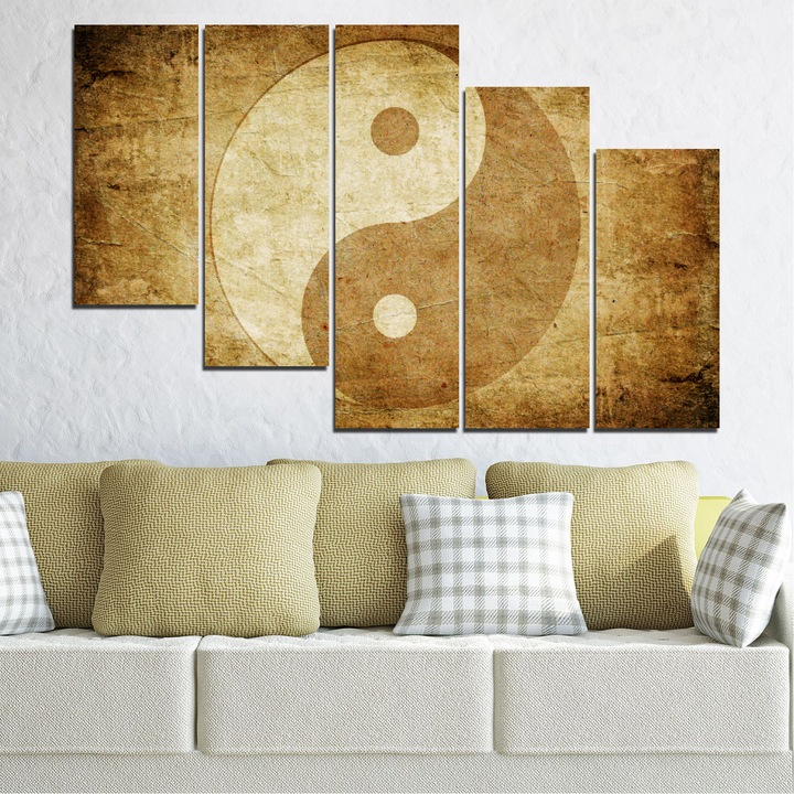 Декоративни панели Vivid Home от 5 части, Фън шуй, PVC, 110x65 см, 7-ма Форма №0226