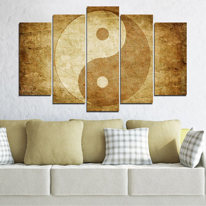 Декоративни панели Vivid Home от 5 части, Фън шуй, PVC, 110x65 см, Стандартна форма №0226