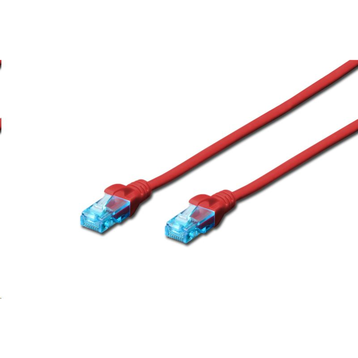 Digitus DK-1512-010/R UTP patch kábel CAT5e 1m piros
